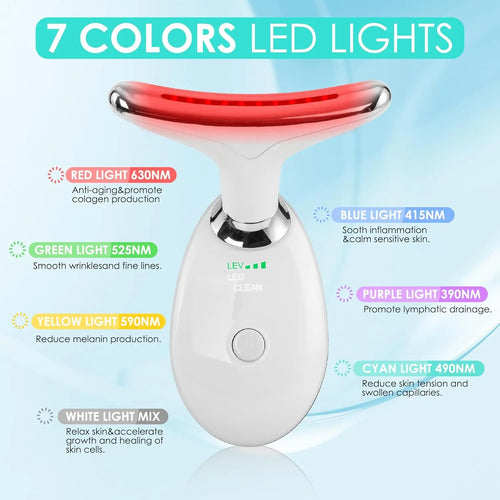 7-Color LED Photon Neck & Face Lifting Wand